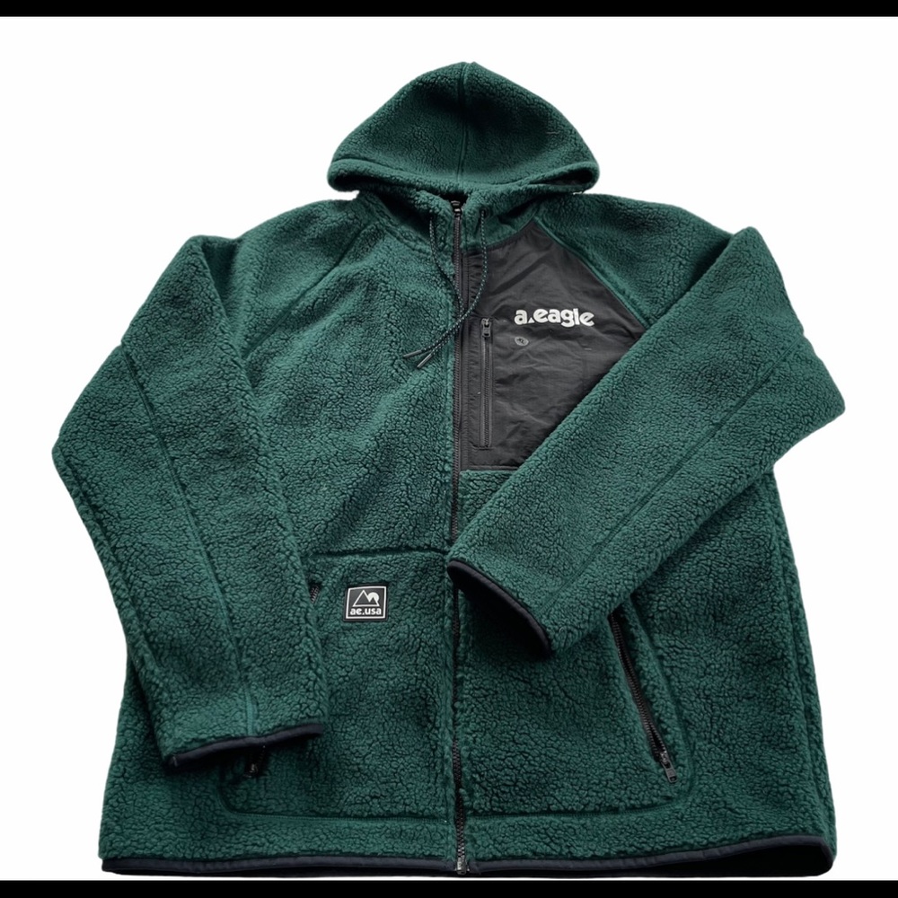 American Eagle Fleece Hooded Jacket Men’s XL NWT